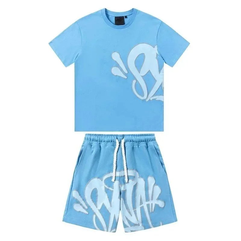 Graffiti Short Set Blue