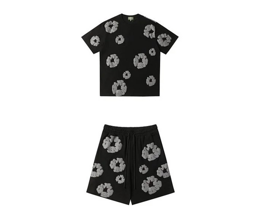 Denim Tears Short Suit Black and Grey