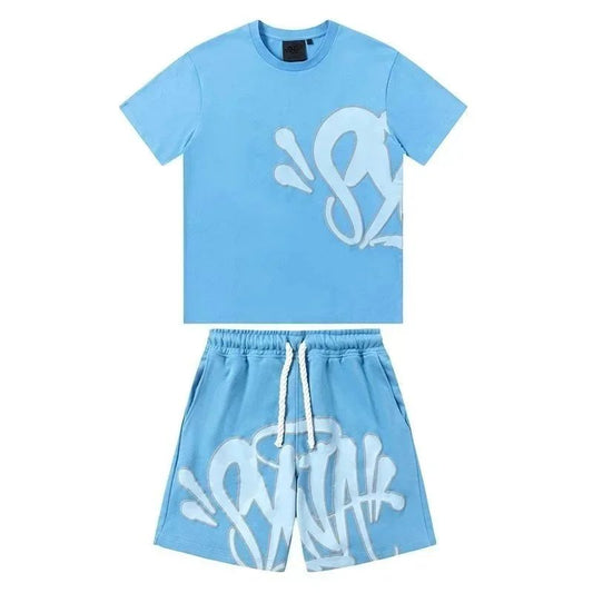 Graffiti Short Set Blue