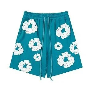 Denim Tears Short Suit Cyan and White