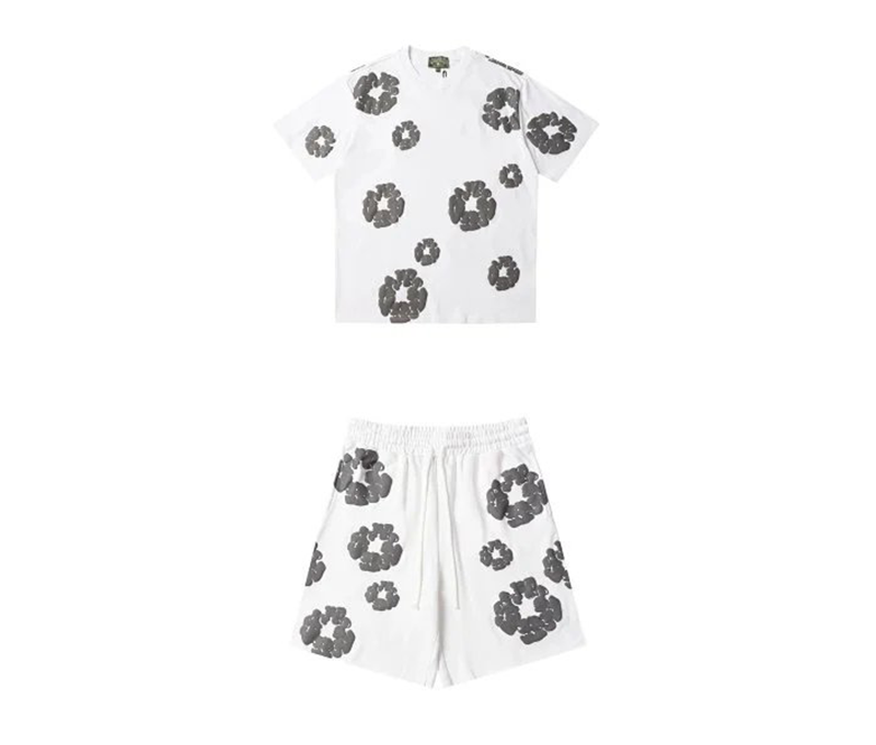 Denim Tears Short Suit White and Black